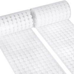 100Pairs Self Adhesive Hook and Loop Fastener Tape Round Hooks Loops Dots Nylon Sticky Back Coins for School Office 10/15/20mm