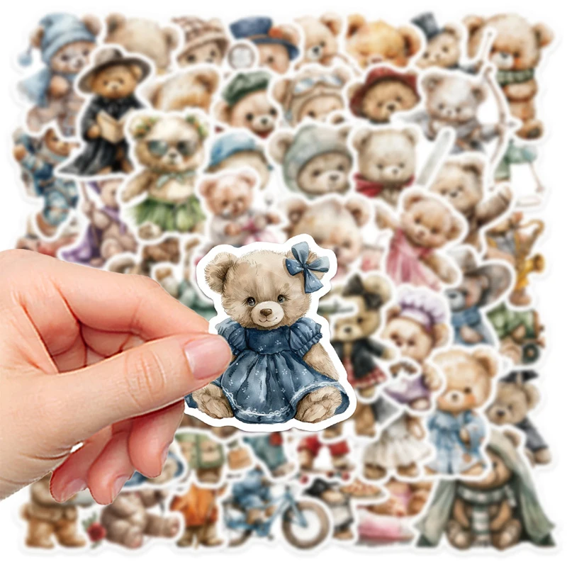 55 pezzi di adesivi per orsacchiotti carini che decorano giocattoli classici per bambini valigia custodia per cellulare adesivi impermeabili per laptop