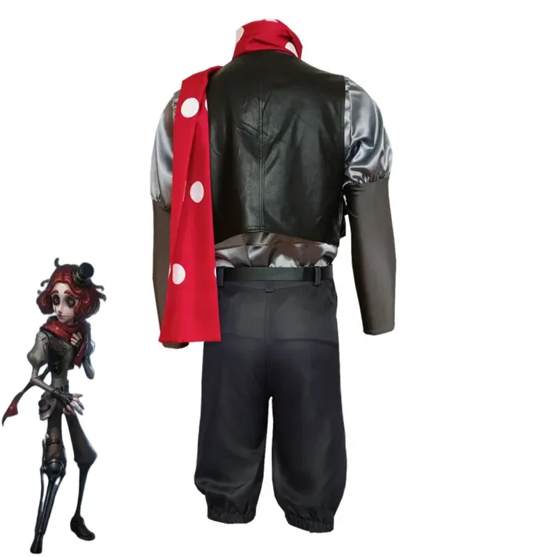 أنيمي لعبة الهوية الخامس جوكر يبكي مهرج تأثيري حلي قميص سترة موحدة وشاح شعر مستعار رجل امرأة هالوين كرنفال الدعاوى ؛ 2k ، j'x #4