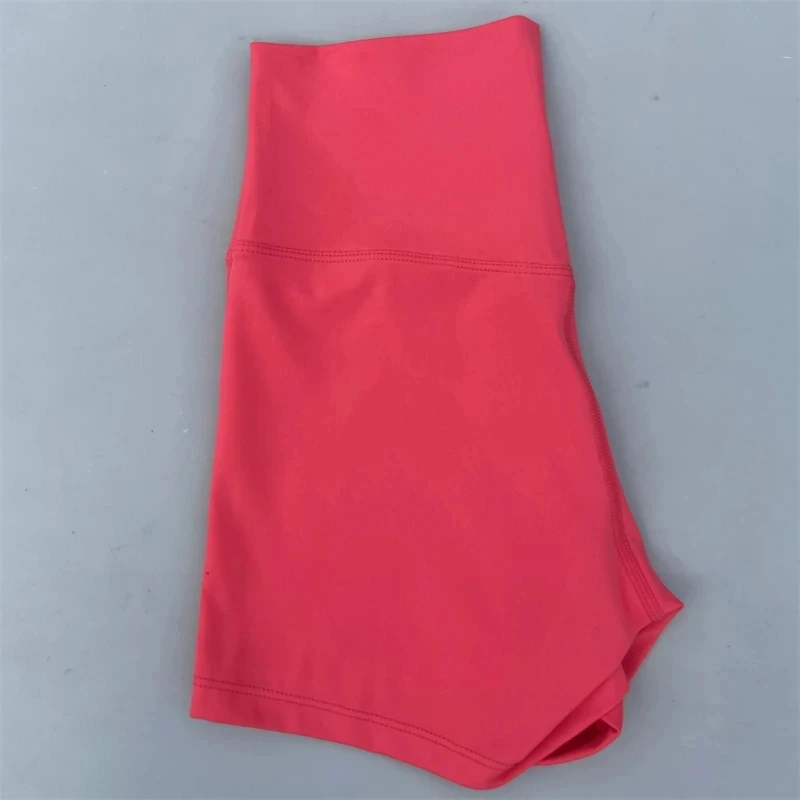 Einfarbig Enge Weiche Frauen Fitness Sport Kurze Hohe Taille Yoga Kurze Legging Hocken Beweis Umfassendes Training Sportlich – Detail 6