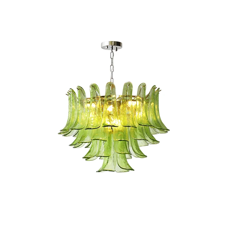 

Подвесная люстра-светильник 2026 Spring Leaves Glass Tree Gold Chrome Black LED для гостиной и столовой