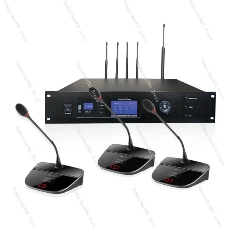 Wireless Microphone, Audio Digital Conference System, UHF, Wi-Fi, High End, Professional Conference System