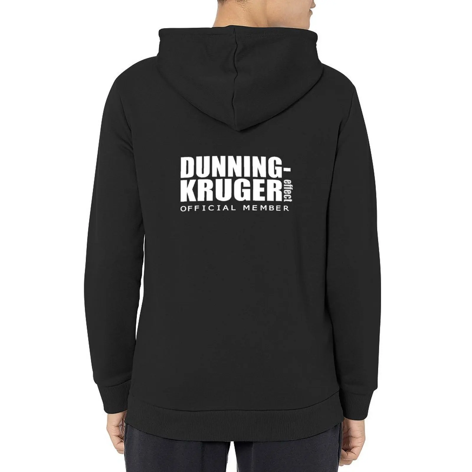 Dunning-Kruger تأثير العضو الرسمي هوديي الرجال قميص العرق مجموعة الذكور الملابس الخريف الرجال الشتاء سترة الجرافيك هوديي