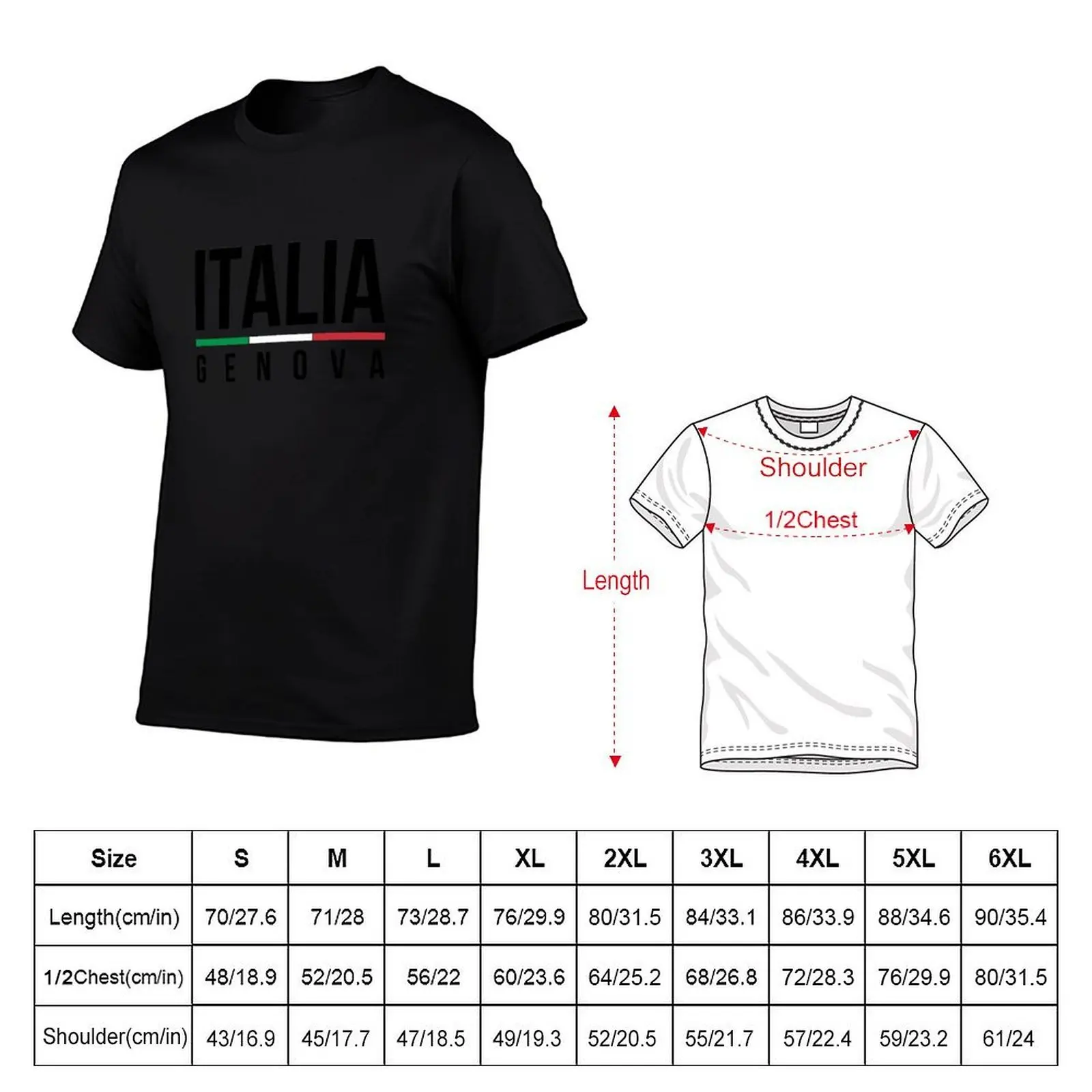 Genova Italia T-Shirt football t shirt Clothing T-shirt men