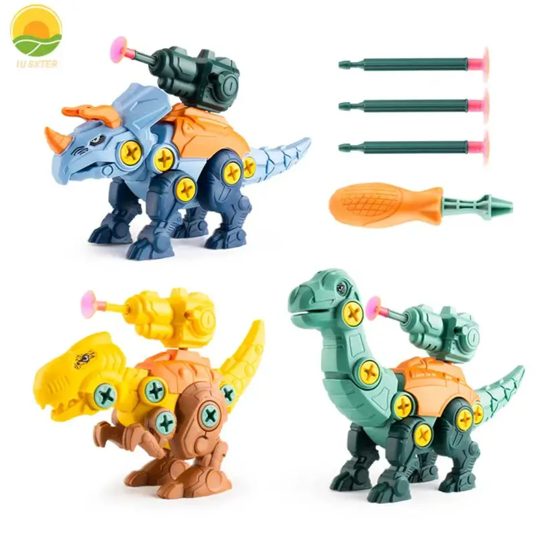 Kinder Dinosaurier Montieren Konstruktor Modell Set Montessori Kinder Puzzles Schraubendreher Werkzeug Montage Spiel Pädagogisches Spielzeug für Jungen