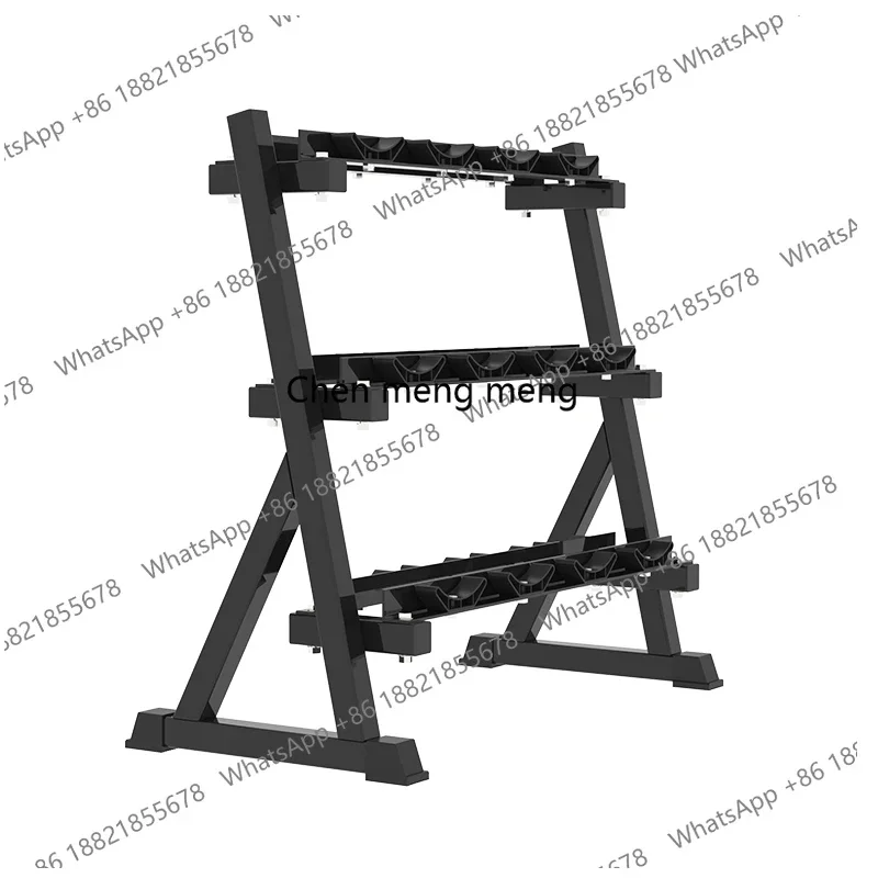 A49 Professional Gym or Personal Training Heavy-Duty Dumbbell Set with Safety Rack Metal Equipment Storage Solution