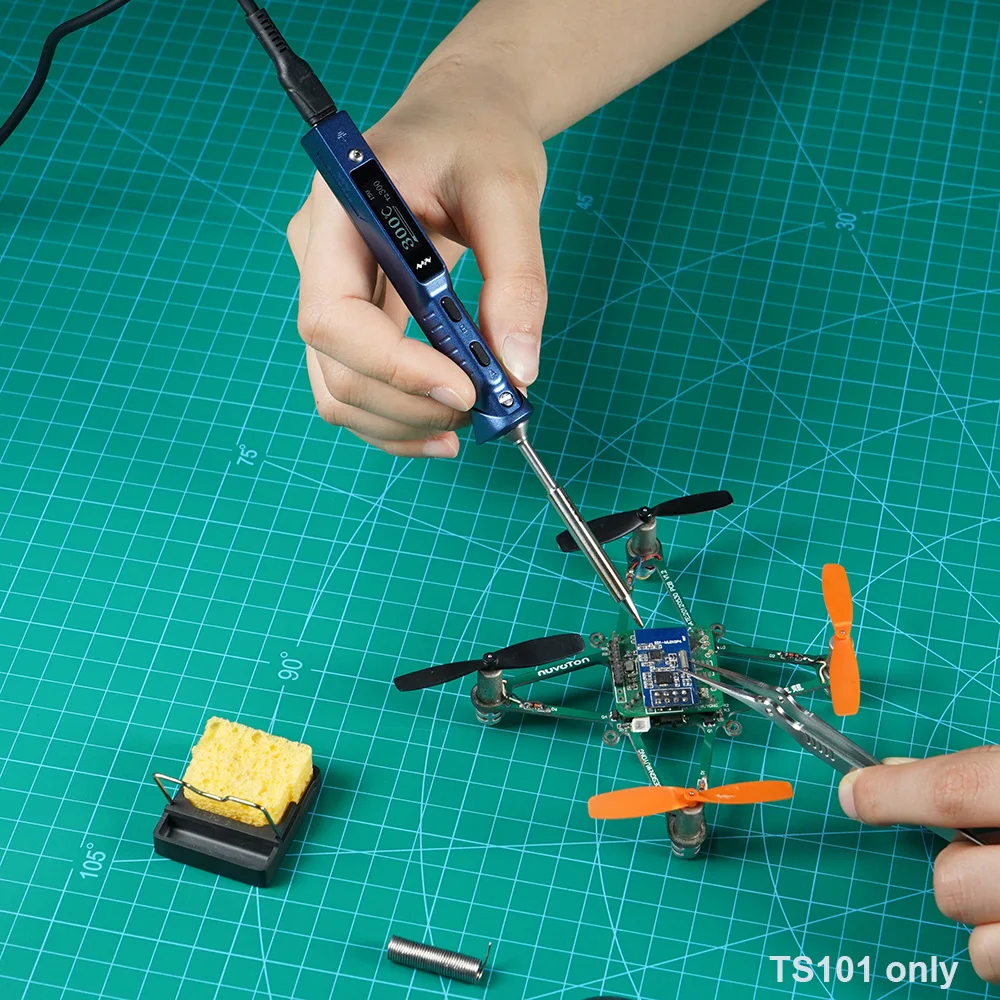 Miniware TS101 soldador TS100 actualización Original portátil temperatura ajustable estación de soldadura Digital punta TS-BC2 PD3.1 90W