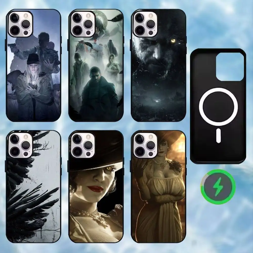 

Game R-Resident E-Evil Village Phone Case For iPhone17,16,15,14,13,12,11 Plus,For Magnetic Wireless Charge Cover