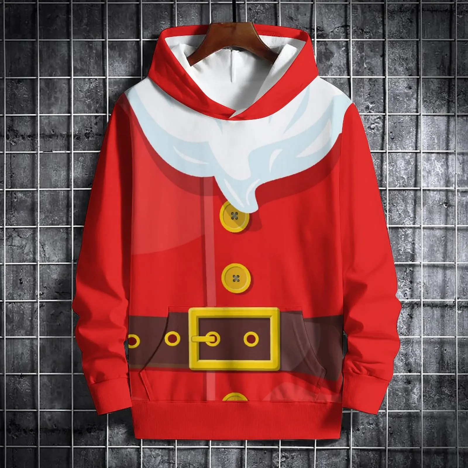 

New Christmas Santa Claus 3D Print Hoodies Women Men Casual Streetwear Long Sleeve Hooded Sweatshirts Pullovers Female Clothing