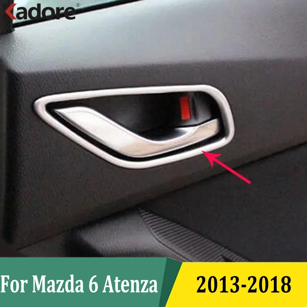 

Для Mazda 6 Atenza M6 2013 2014 2015 2016 2017 2018 ABS матовая дверная ручка чаша накладки наклейка аксессуары для интерьера