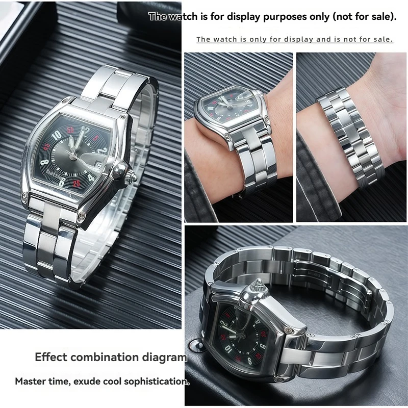 For Cartier Roadster Sports Car Series Watch Chain 316L Solid Stainless Steel Original Quick Release Watch Strap Accessories