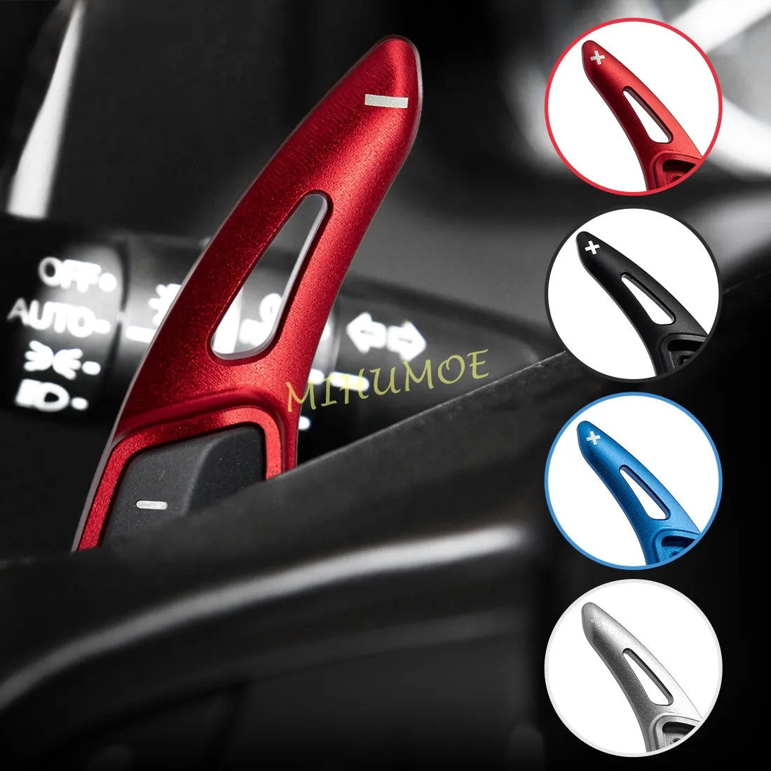 For Acura MDX ILX RDX TLX RLX 2014 2015 2016 2017 2018 2Pcs Car Steering Wheel Shift Paddle Extension Shifters Aluminum Alloy