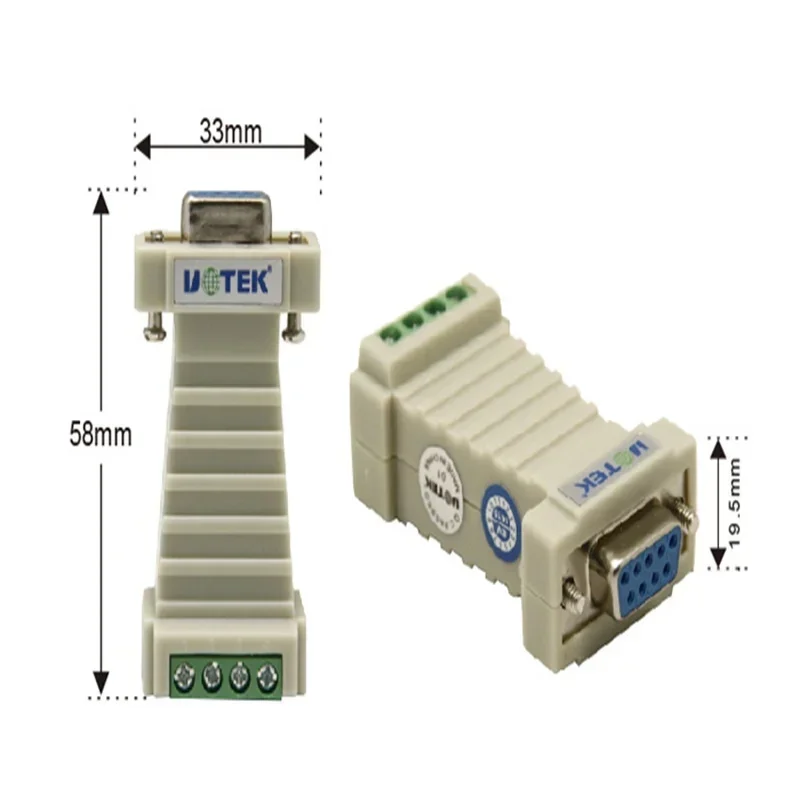 RS232 to RS485 adapter switch 232 turn 485 adaptor 485 communication converter Port-powered Mini-size 600w Surging protetion