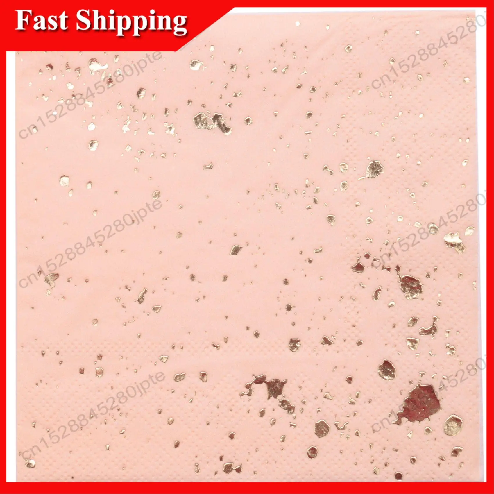 -ABUB-Juego de vajilla desechable con textura de mármol rosa, bloqueo dorado, servilletas de papel, suministros de vajilla para fiesta, boda y Carnaval, Disposa