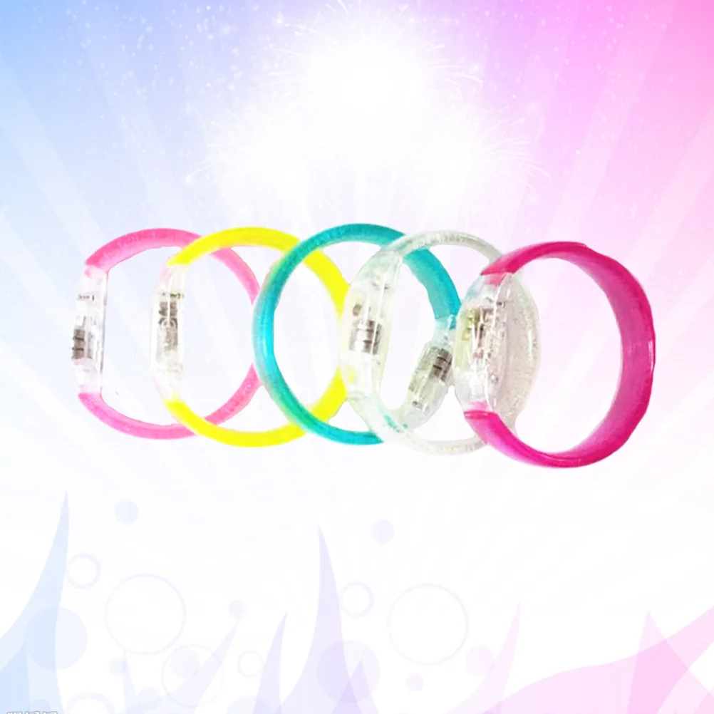 

5 шт. светодиодные светящиеся красочные браслеты со вспышкой, браслеты, принадлежности для концертных вечеринок, светящиеся ленты для взрослых, бег