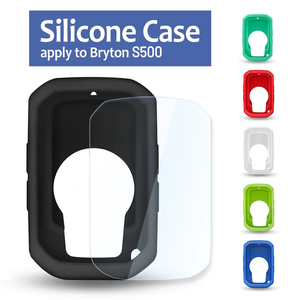 Bryton S500 Case Bike Bicycle GPS Computer Silicone Cover Cartoon Rubber Protective Case With HD Film For Bryton Rider S500