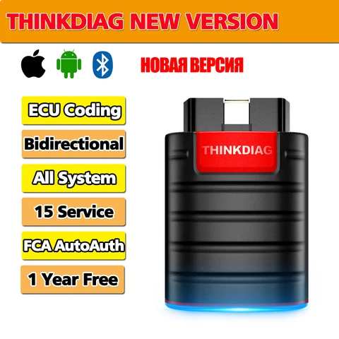 Сканер THINKCAR Thinkdiag OBD2, полное программное обеспечение, 1 год, бесплатная полная система, Bluetooth 16, сброс, считыватель кодов PK AP200 easydiag4