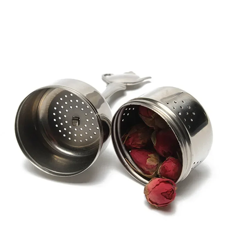 304 Stainless Steel Tea Filter Infusers Sphere Mesh Strainers for Loose Tea Leaf Spice Teapot Handle Tea Infusers Kitchen Gadget