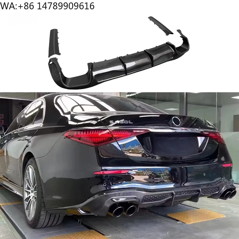 Premium Bespoke Facelift Body KitNew W223 B Style High Quality Carbon Fiber Rear Diffuser Rear Bumper Lip For S Class W223