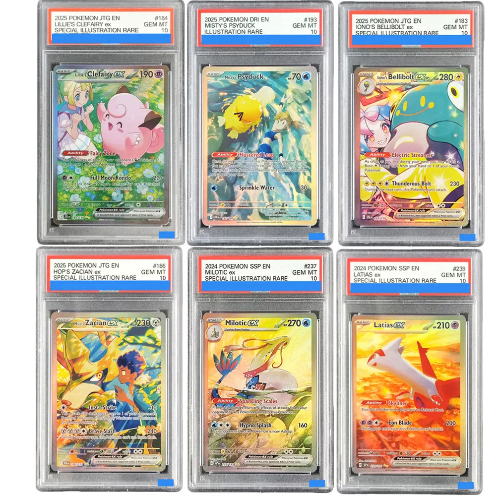 

Карта с рейтингом PTCG «сделай сам» JIG EN Lillie's Clefairy EX 184/159 193/182 183/159 Journey Together GEM MT 10, коллекция, коллекционная карточная игра