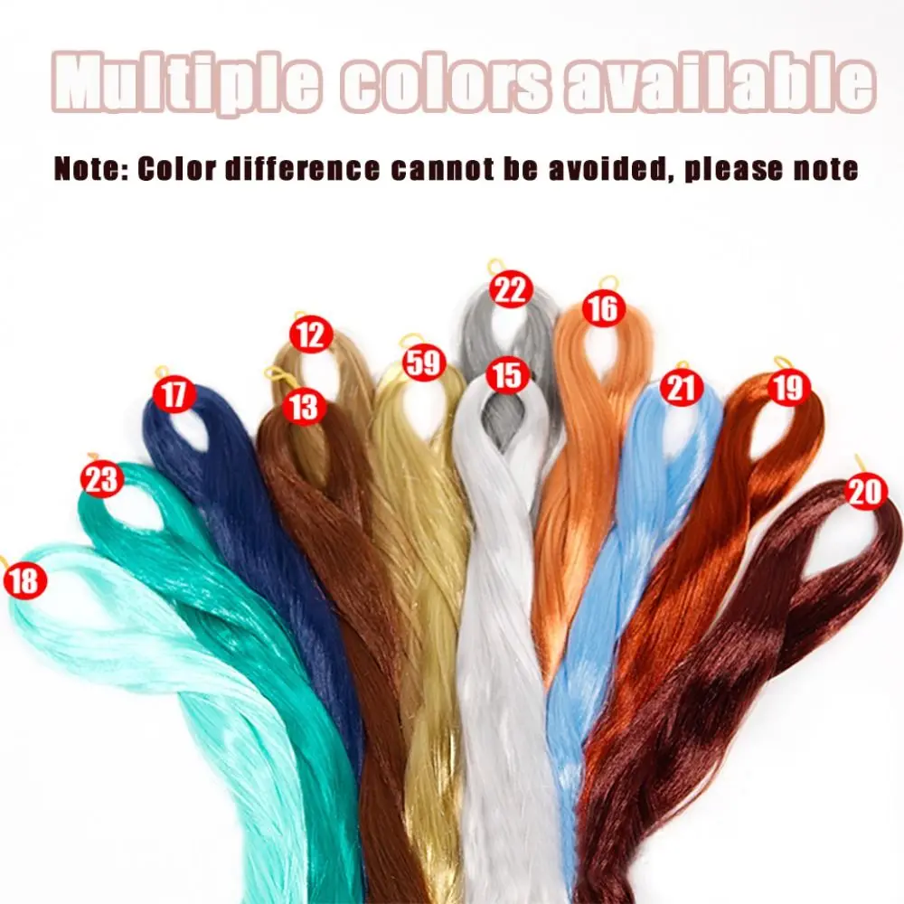 

Colors 80cm Row Milk Silk Bjd Dolls Anti-Mohair Hair Wefts Hair Raw Synthesis BJD Hair Row BJD SD Doll Hair Black Fake Hair