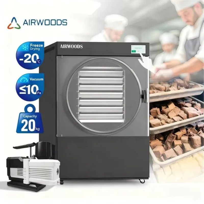 20kg Automatic Freeze Dryer Machine For Home Commercial Use For Fruits Candy Pet Food Meat Pump Core Food Processing