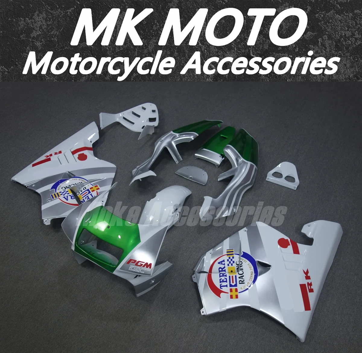 

Motorcycle Fairings Kit Fit For NSR250 MC21 PGM3 P3 Bodywork Set High Quality Abs Injection Red White Sliver Green