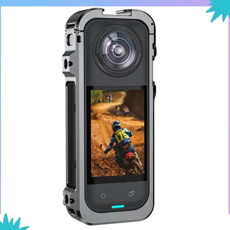 ABZW สําหรับ Insta360 X5 กรอบโลหะกีฬากล้องวงเล็บคลิปสําหรับถ่ายภาพแนวนอนอุปกรณ์เสริม