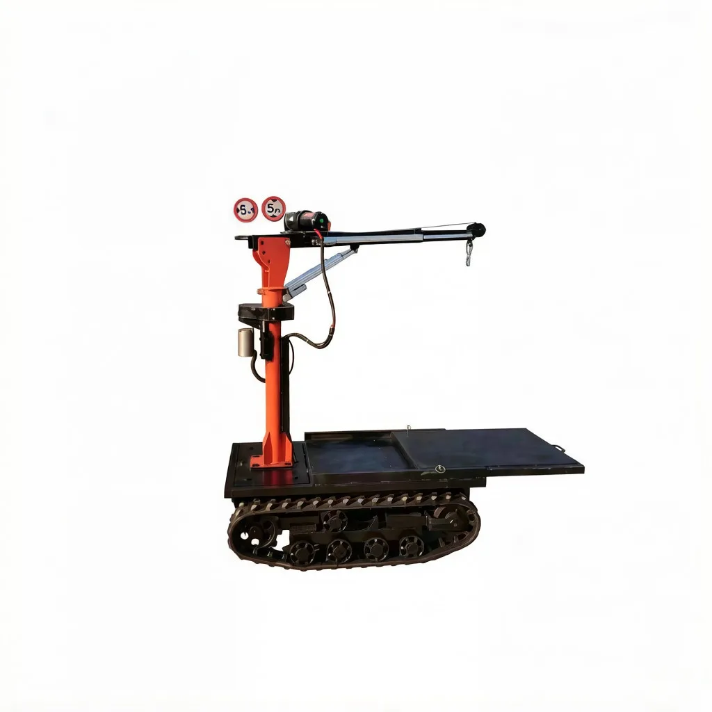 Fully intelligent remote control crawler small crane, can do unmanned operation, custom modified multi-functional crane