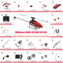 Wltoys XK K110S RC lame per elicotteri ingranaggio motore di coda in metallo testa del rotore baldacchino ESC scheda ricevitore Servo albero principale viti parti