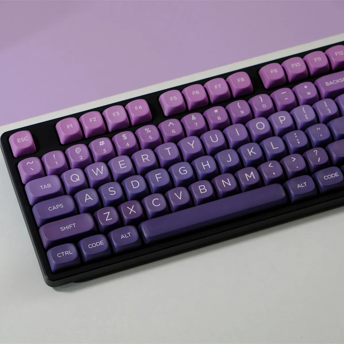 Purple Nobility Keycap Set MOA Profile 126 Keys DYE Sublimation PBT Keycaps For Wooting 60 Mechanical Keyboard