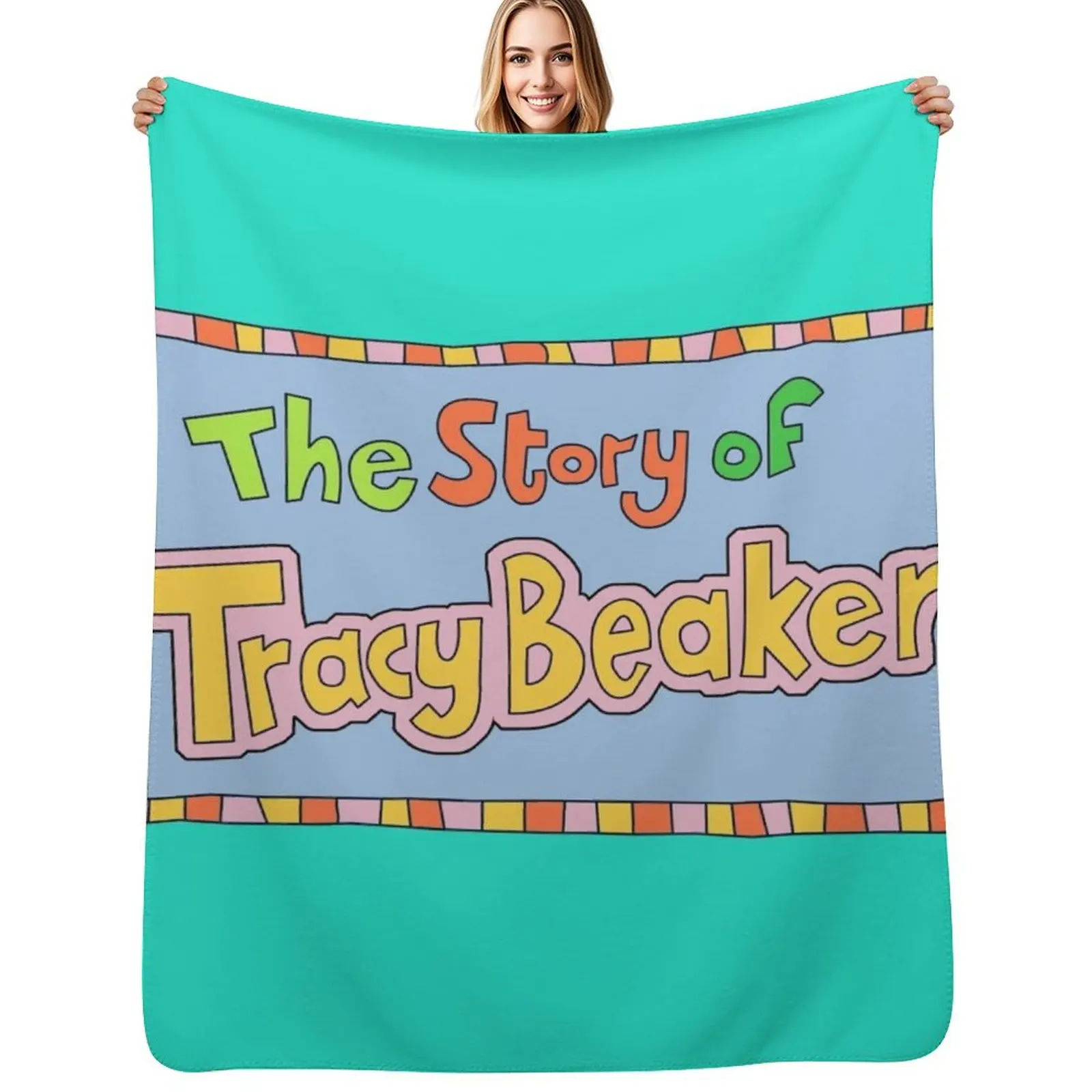 UK retro 90's cbbc the story of tracy beaker design Throw Blanket Stylish Decor Blanket Gift for Friends Roommate