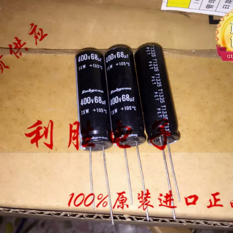 10-100-pecas-capacitor-japones-ruby-68uf-400v-400v68uf-125-40-txw-alta-frequencia-baixa-resistencia