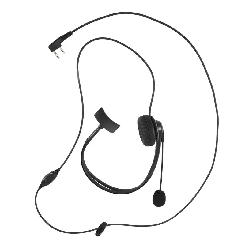 ELECT-2Pin K Plug Walkie Talkie Headset Sponge Earpad Unilateral Headset Mic