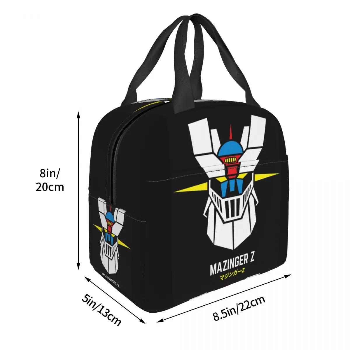 Mazinger Z Goldorak Actarus Grendizer Mask Insulated Lunch Bag for Women Kids Portable Food Boxes Thermal Lunch Box Tote