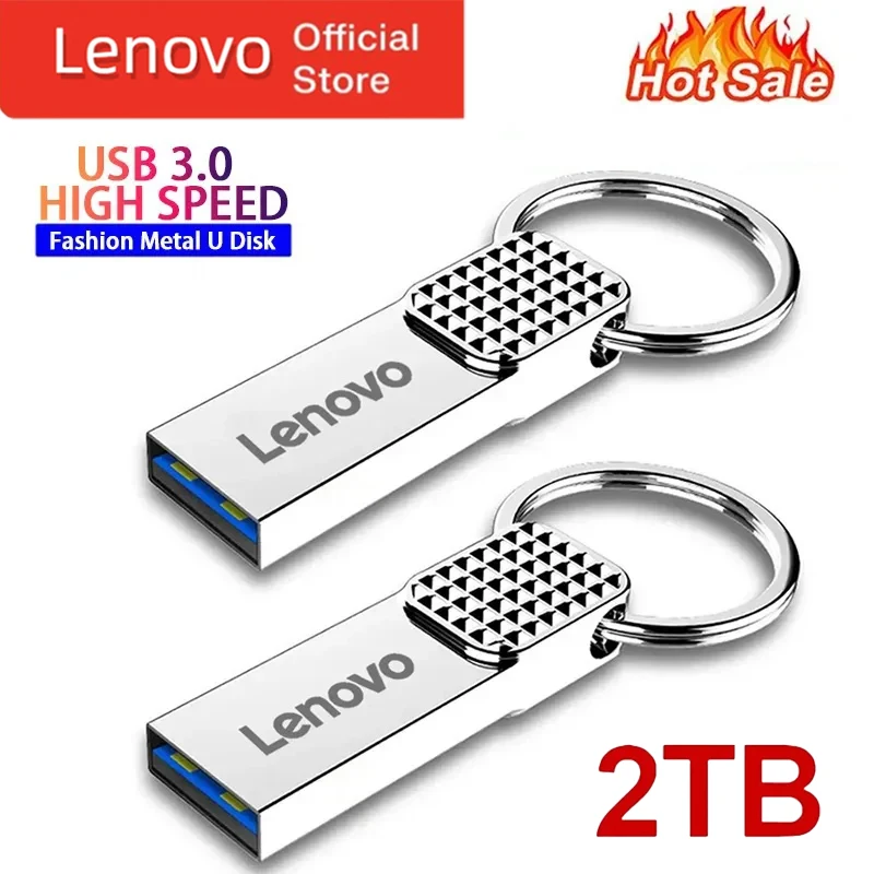 Lenovo USB 2TB 3.2 Metal Pen Drive Key 1TB 512GB Type C High Speed Pendrive Transfer Storage Waterproof Flash Drive Memory Stick