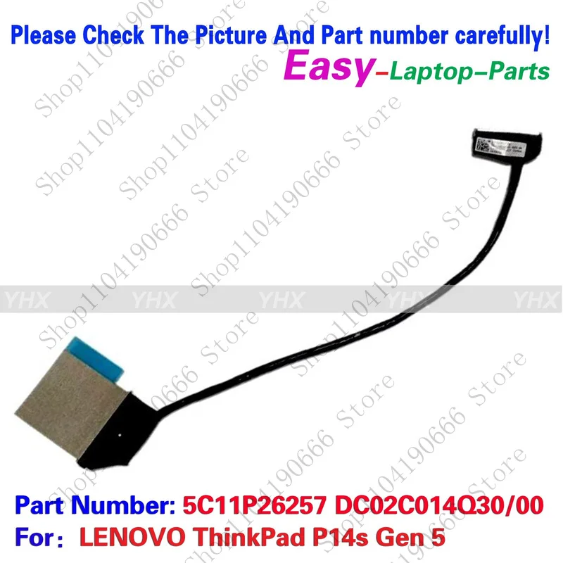 

Новый BT для Thinkpad P14s Gen 5, ЖК-кабель с экраном, 40 контактов, 5C11P26257 DC02C014Q30/00.