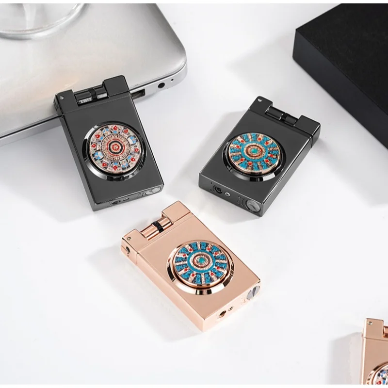

Portable Windproof Inflatable Lighter Decompression Rotary Wheel Roller Ignition Pocket Lighters Men's Cigarette Accessories