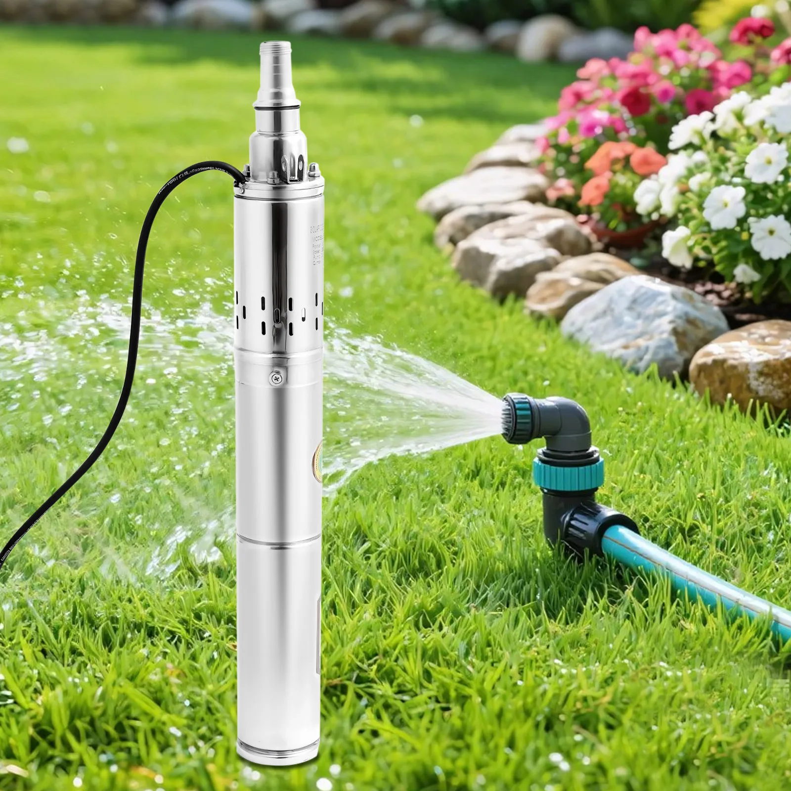 

DC 24V Deep Well Pump,2850RPM Submersible Pump,370W Stainless Steel Water Pump,65m High Lift Water Pump For Garden,Landscaping