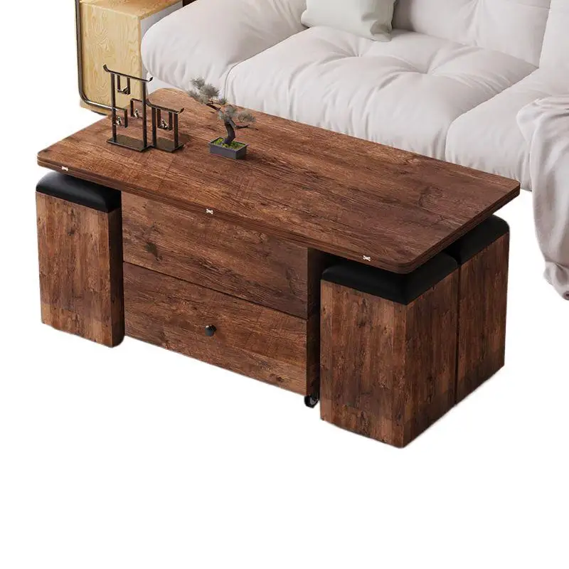 Coffee table dining table dual-purpose integrated living room simple household foldable mobile small apartment table