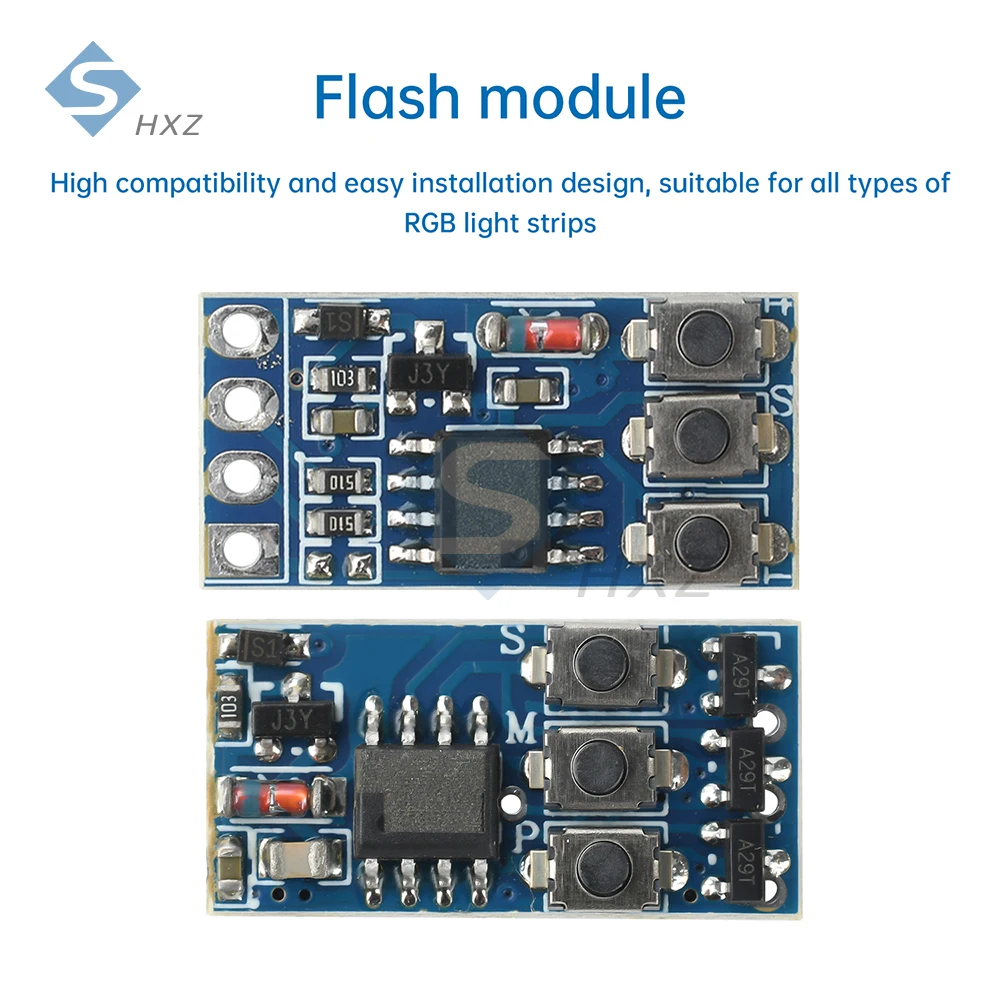Controlador de luz DC 5-24V 900-LED WS2812 controlador de brillo de Color/3A controlador de luz RGB modo de respiración para tira LED Arduino