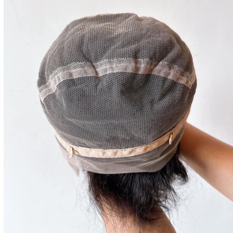 Wig Renda Penuh Rambut Manusia Pendek Pra Pencabutan Alami untuk Mengepang