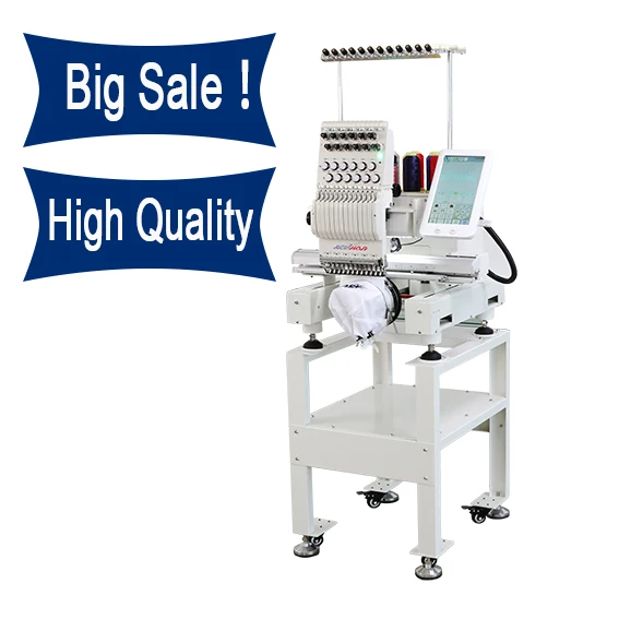 Big Sale!!! QHM High quality single head for mini flat/t-shirt/hat sewing computer embroidery machine