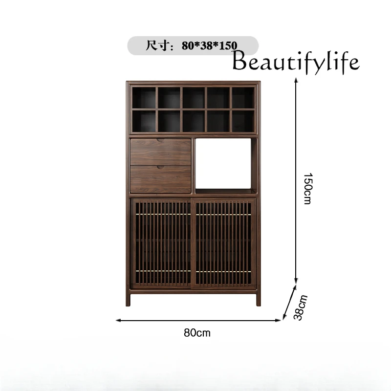 New Chinese-style Bogu rack display cabinet Tea room side cabinet Duobao Pavilion shelf storage solid wood tea corner cabinet