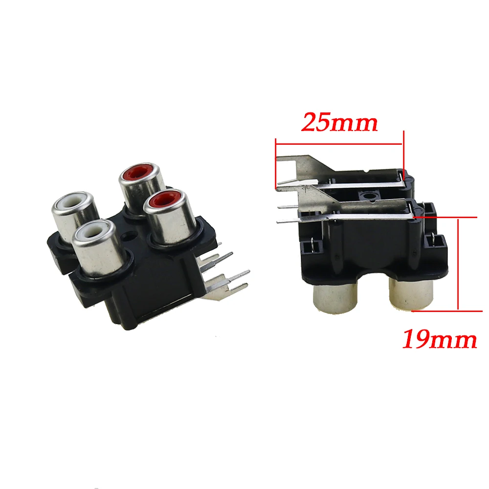 1PCS 2/4/6/8 Hole RCA Female Stereo Audio Jack AV Audio Input Socket Connector Lotus Row Amplifier Interface Signal Connection