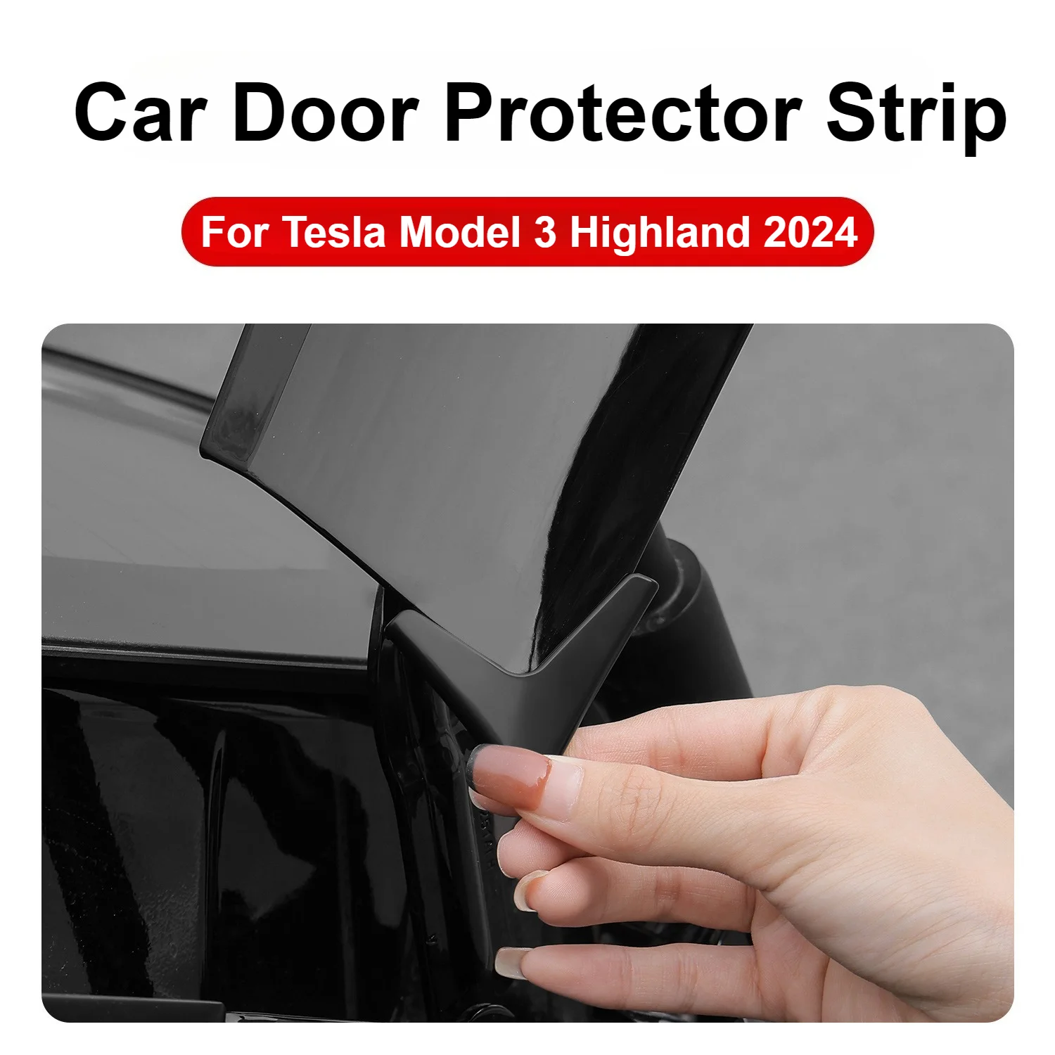 For Tesla Model 3+ Highland 2024-2026 Tail-gate Guard Sticker Car Door Protector Strip Guard Scratch Crash Cover Car Accessories