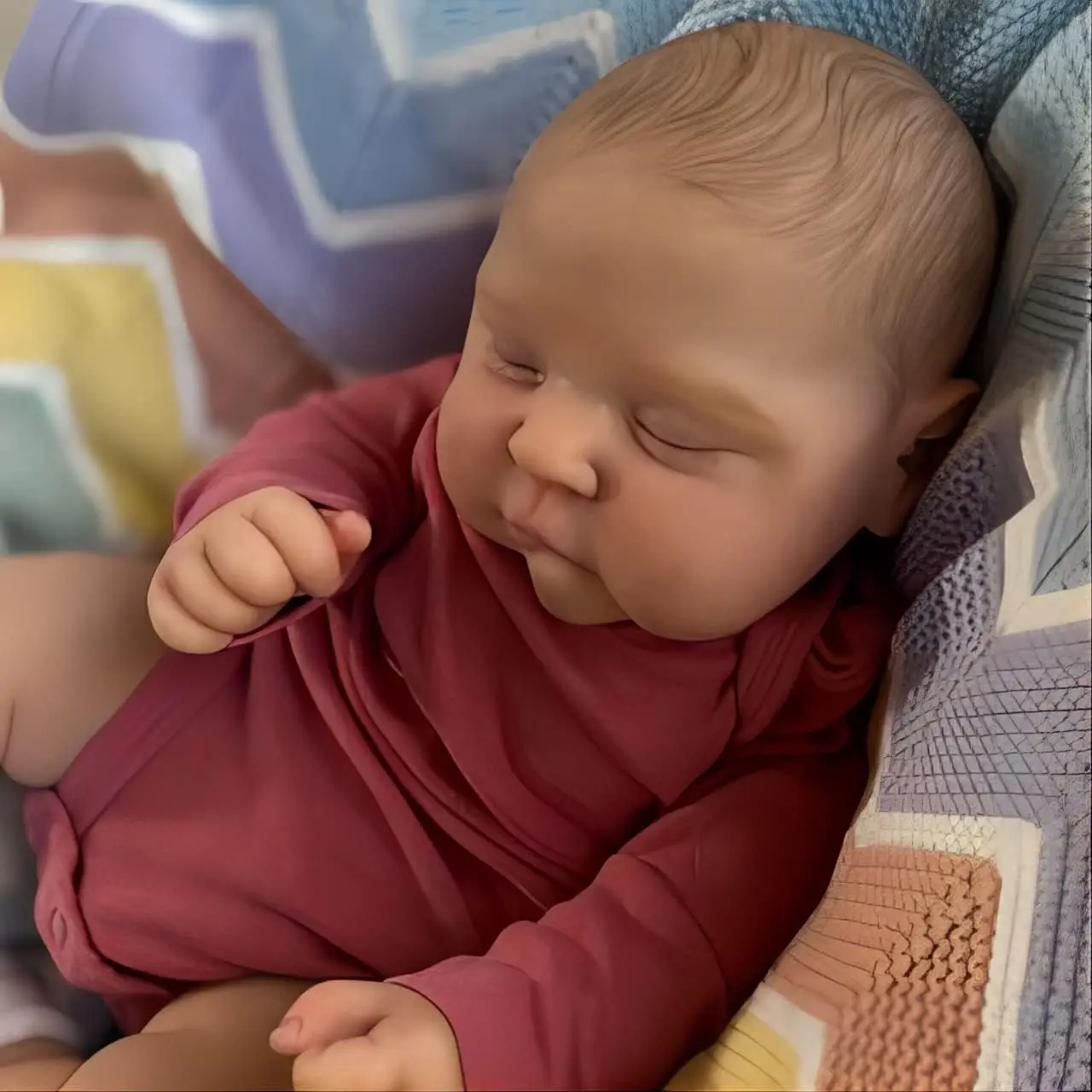 Reborn Baby Dolls 18 inch Sleeping Realistic Newborn Baby Dolls Lifelike vinyl Babies Soft Body Handmade Collectible Doll Toddler Girl Toy Age 3+ Old view 5
