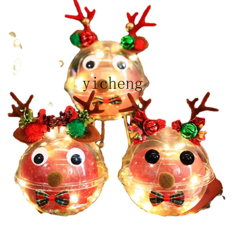 XL Christmas Apple Box Cartoon Elk Christmas Eve Transparent Christmas Eve Fruit Gift Box Christmas Eve Fruit Fruit Box