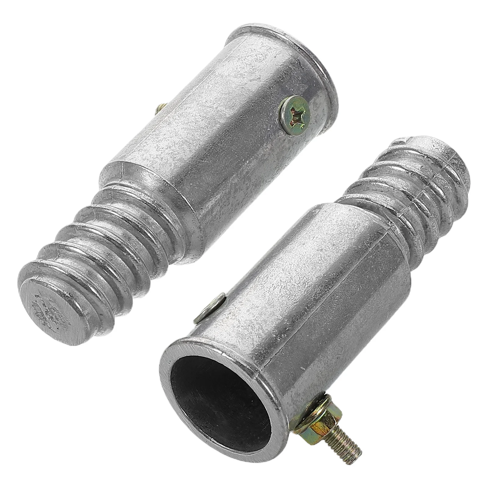 

1Set Aluminum Alloy Threaded Handle Tips Silver 19 Mm American Style Replacement for Pole Extension Repair Kit