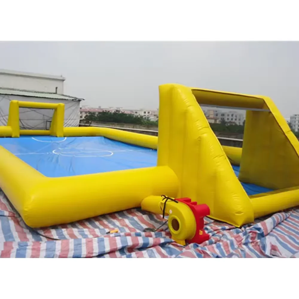 

The Latest Commercial Water Football Field Inflatable Football Field Outdoor Water Football Field Kids Inflatable Playground